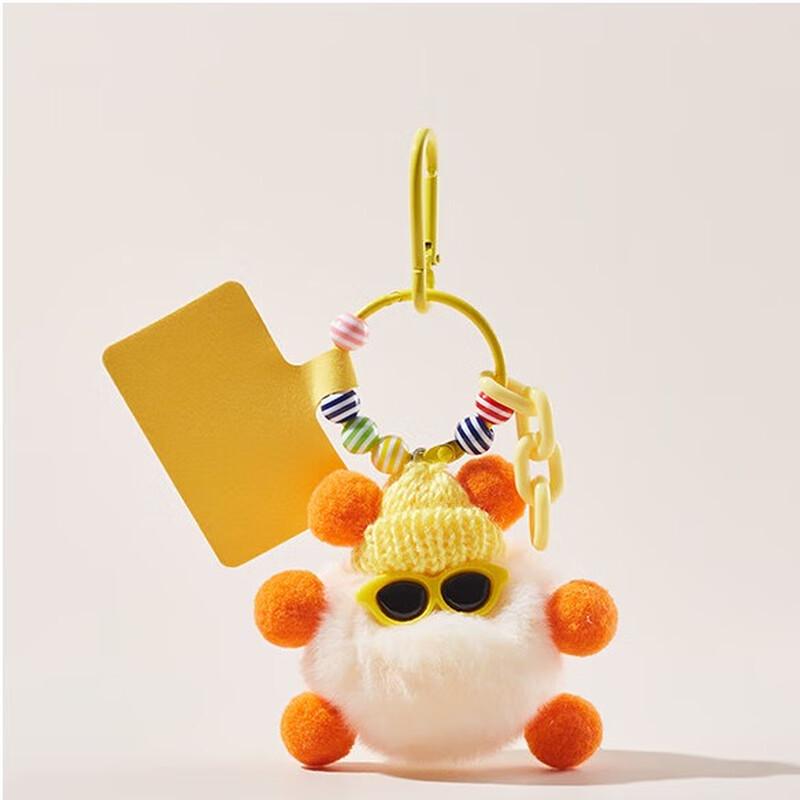 Милый брелок-шарик из меха кролика Рекса и подвеска на сумку