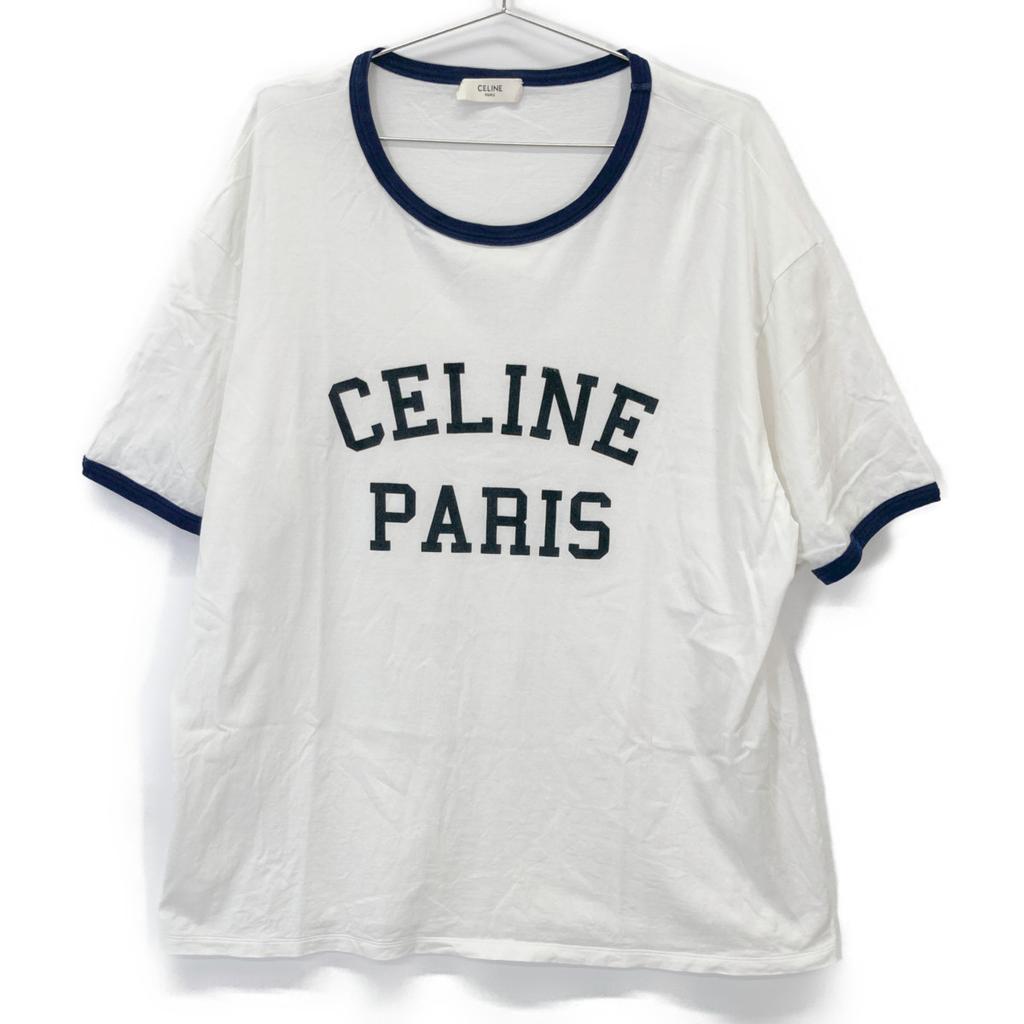 CELINE White 2X45M671Q.01NB T-shirt tops XL whiteUsed