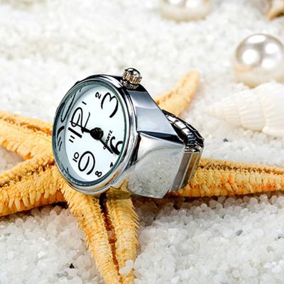 Finger Watch Mini Strap Quartz Movement Adjustable Elastic Jewelry Clock Women Men Finger