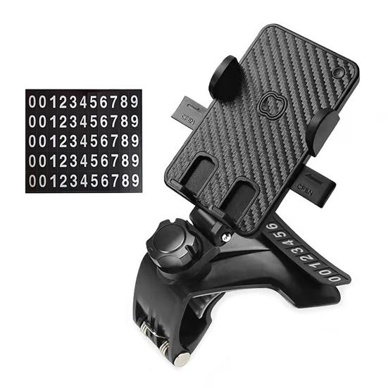 Car Phone Holder Multi-function Multi-angle Adjustment Car Dashboard Smartphone Clip Mount Stand
