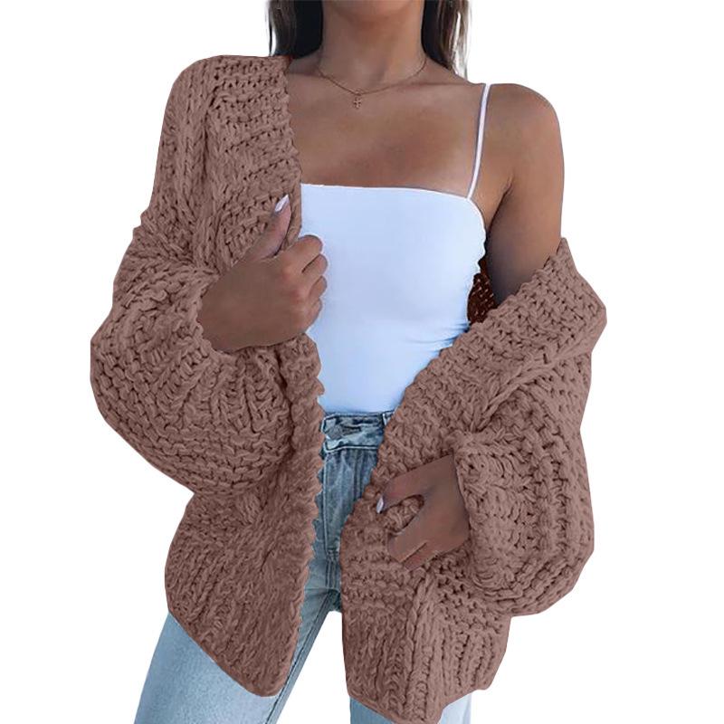 Europäischer Damen Originalqualität Verdickter Mohair Cardigan Pullover - Lässiger Knopfleisten Warmer Mantel für 2026.