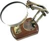 Wooden Base Nautical Reading Magnifier Antique Brass Magnifying Glass On Lens
