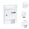 Wall Mounted Mailbox Magazines Post Lockable Drop Box Modern Rustproof with 2