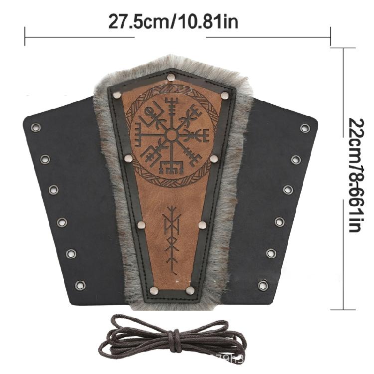 PU Arm Protectors Masquerade Party Dress Up Arm Guard Embossed Totem Arm Bracers Roleplaying Costume Armwear