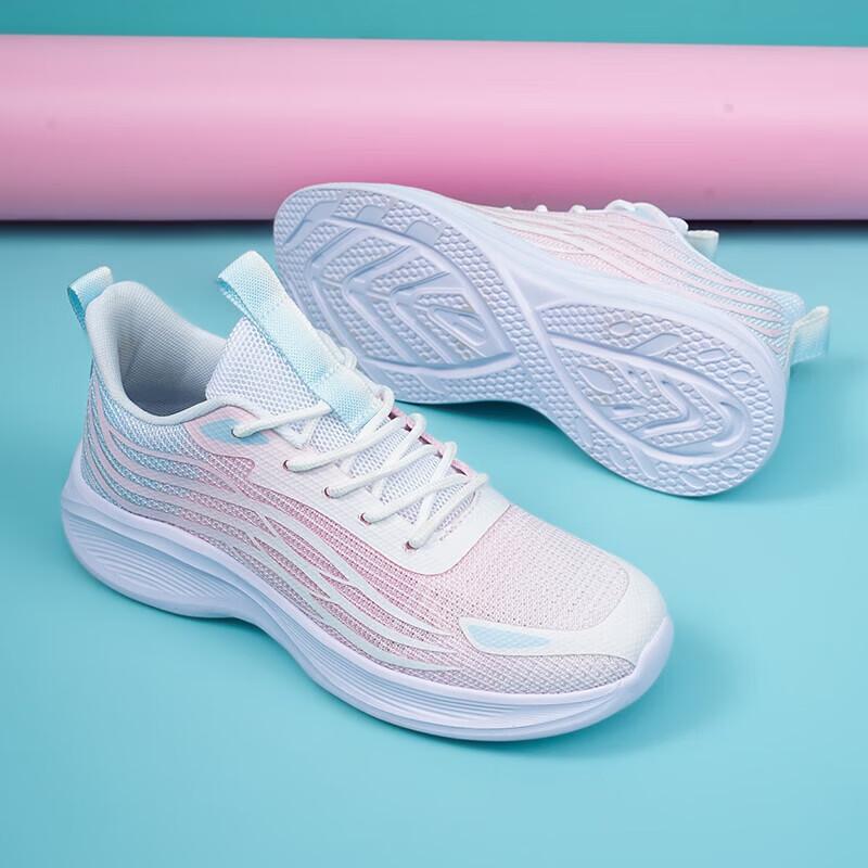 Sneakers Women's running shoes Shock absorption Lightweight soft sole Comfortable 2025 New gym special fitness shoes Junior high school students