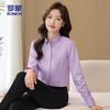ROMON Women's Bamboo Fiber Wrinkle-Free Collared Shirt