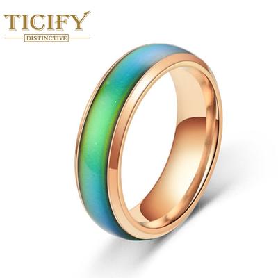 Anello per cambio temperatura e colore Anello per coppia colorato moda europea e americana Accessori per mani pop