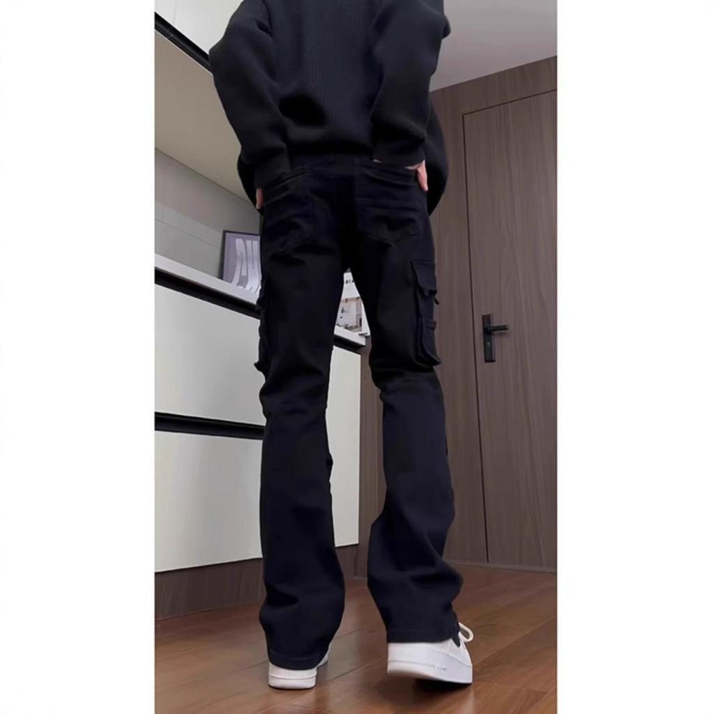 2025 Retro High Street Men's Wide-Leg Cargo Pants: Fashion Trend Casual Wear