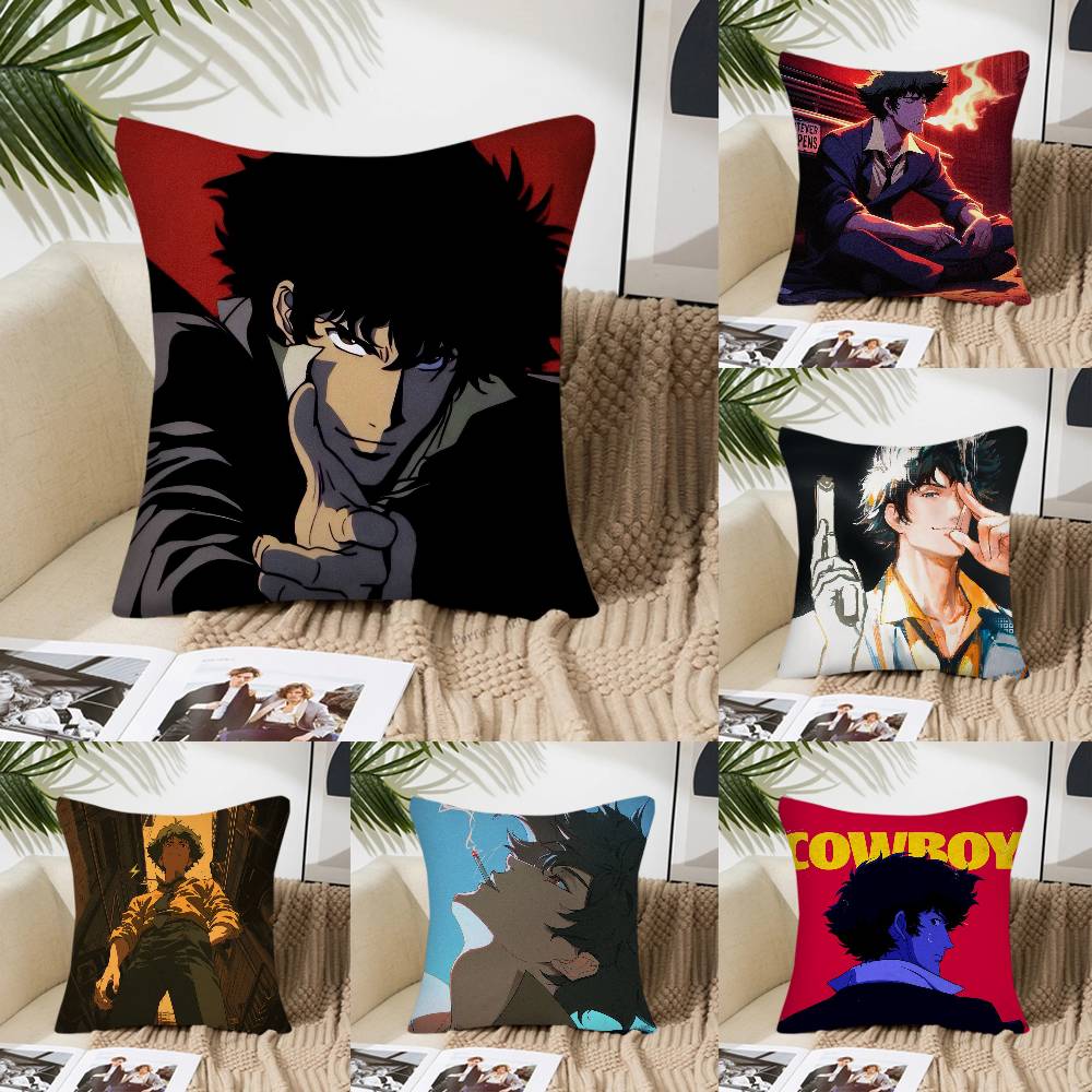 Animation C-Cowboy B-Bebop Spike Pillow Case Fashion Square Pillowcase Bedroom Sofa Room Ins Decoration Leisure