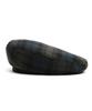 Eondeokeonteulolseutyudio Winter Check Pattern Beret Full Moon Beret / Wool Check / Forest Green