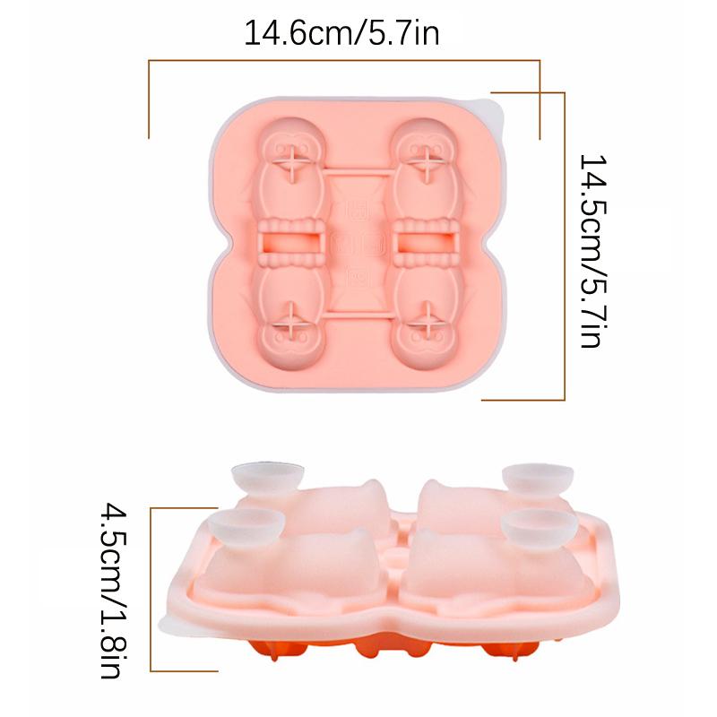 Penguin Shape Ice Tray Mold Non-Stick Reusable Ice Cubes Silicone Whiskey Ice Penguin Mold Kitchen Accessories