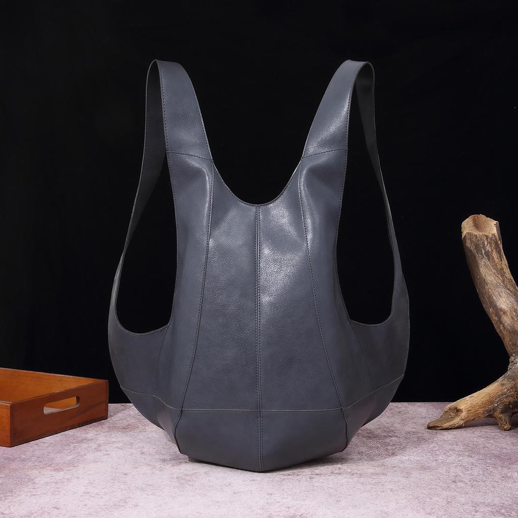 European and American Retro Crazy Horse Soft Leather Men and Women Beetle Bag Backpack Student Tide Backpack School Bag Leisure Travel Bag