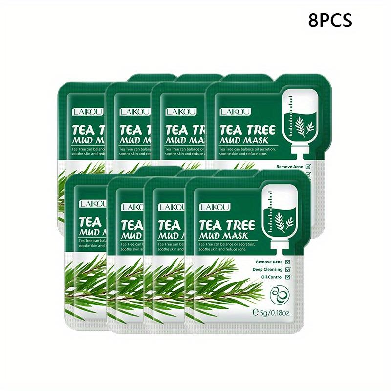 

Грязевая маска чайного дерева, грязевая маска против прыщей чайного дерева, портативная упаковка, средства по уходу за кожей для путешествий 5pcs