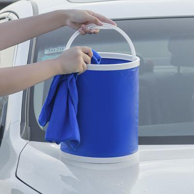 Găleată pliabilă de 11 litri, portabilă, pentru călătorie în aer liber, găleată pliabilă cu apă, bol pentru chiuvetă, geantă de spălat, găleată de spălat auto, multifuncțională pentru camping