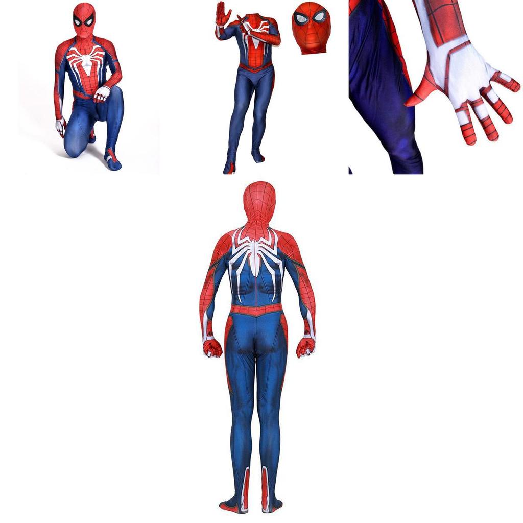 PS4 Insomniac Žmogus-voras Cosplay Kostiumas 3D Spausdintas Suaugusiems Vaikams Spidey Zentai Kostiumas Su Išskirtiniu Meistriškumu Ir Kvėpuojančiu Lėkštės Medžiaga