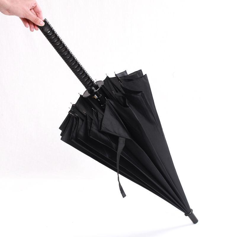 Outdoor Zone Katana Umbrella Sword Blade Japanese Black Samurai Handle Knight Ninja Bumbershoot