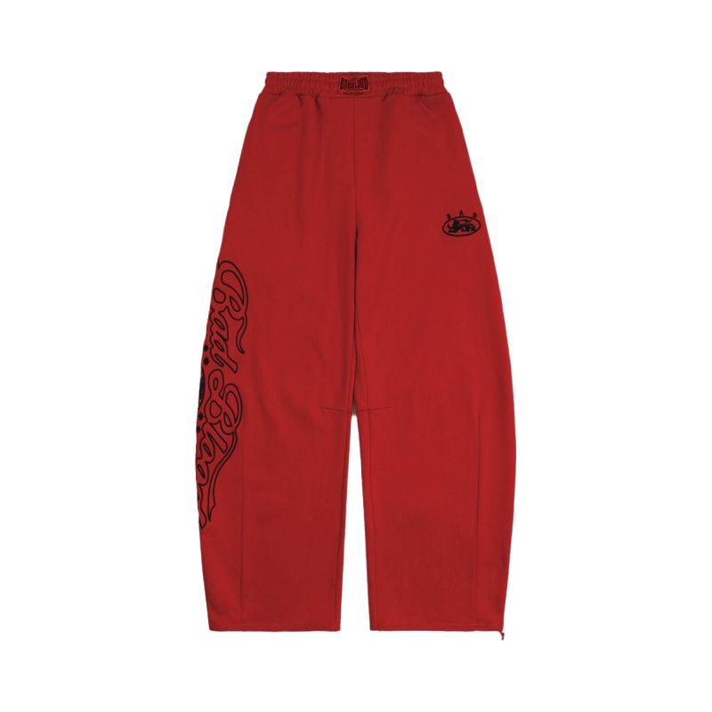 

Badblood American vintage Sports Loose Red Casual Pants Women s Niche Design Machete Wide-Leg Pants Red XS