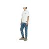 Evisu Logo Print Round Neck Short Sleeve T-Shirt Unisex Tops White 2ESHTM3TS538XXCT