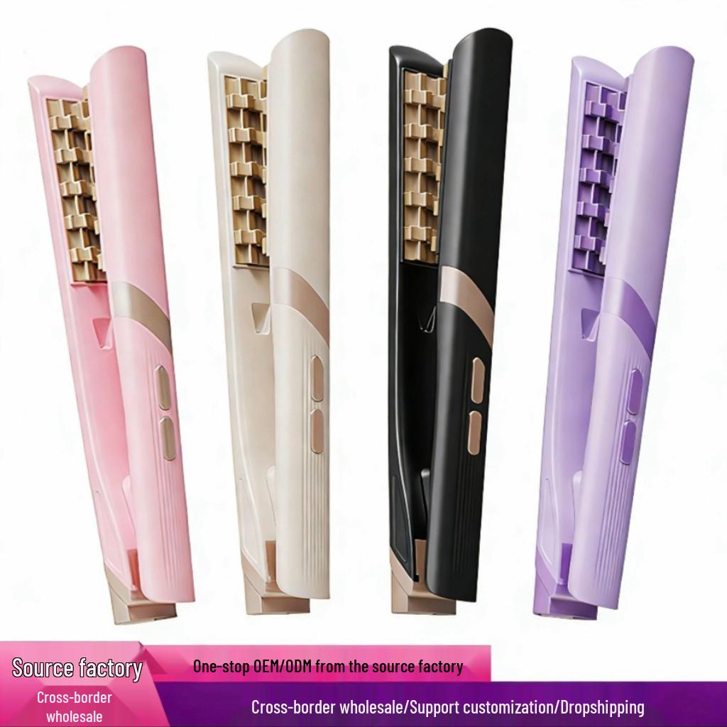 Dual-Use Beard Straightener & Hair Curler - Portable, Long-lasting, and Hair-Friendly Styling Tool Beige