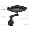 Car Cup Holder Expander Tray Detachable Rotatable Eating Table Food Tray Phone Mount Adjustable Base