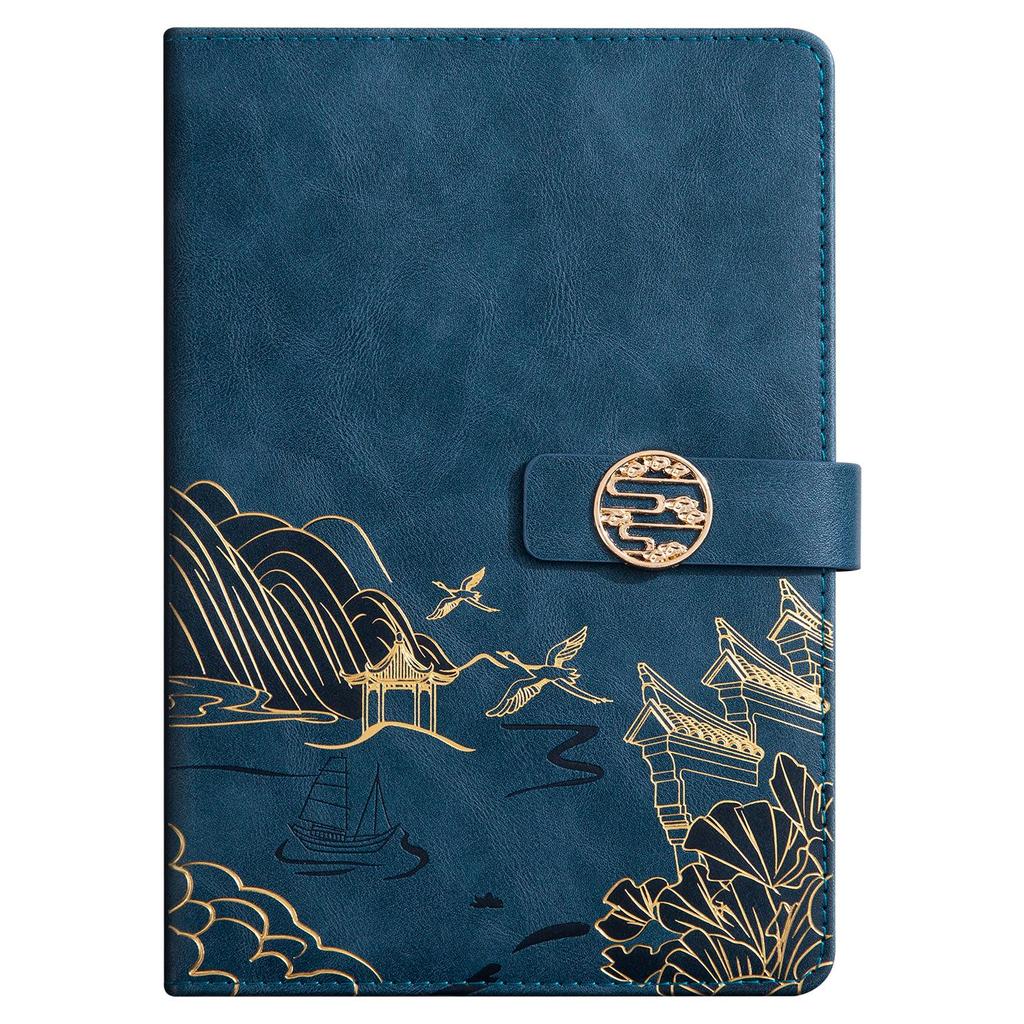 A5 Chinese Style Leather Business Notebook Gift Set