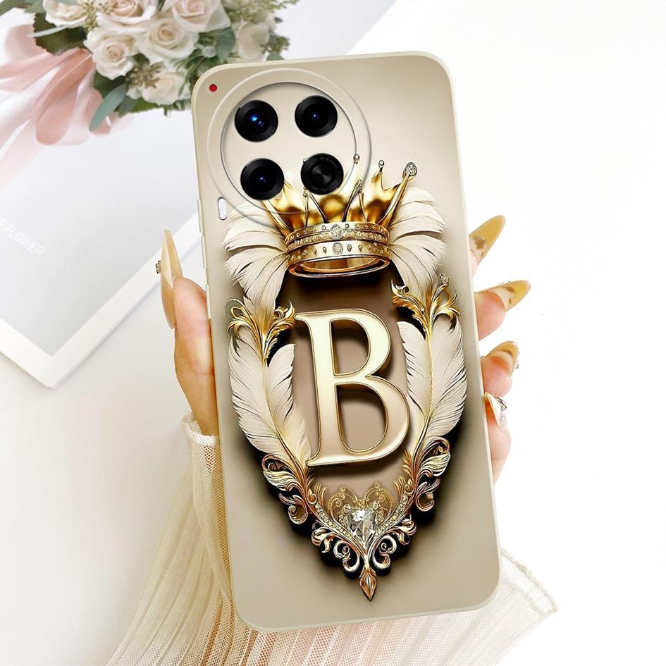 

For Tecno Camon 30 4G 5G Case Camon 30 Premier Cover Luxury Letters Crown Soft Silicone Phone Shell For Tecno Camon 30 Pro Funda Tecno Camon 30 5G