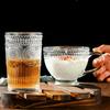 Vintage Reliefglasbecher Wein Kaffee Cocktail Milch Saft Trinken Transparent Teetasse Homeworld Küche Wasserbecher 2025 Neu