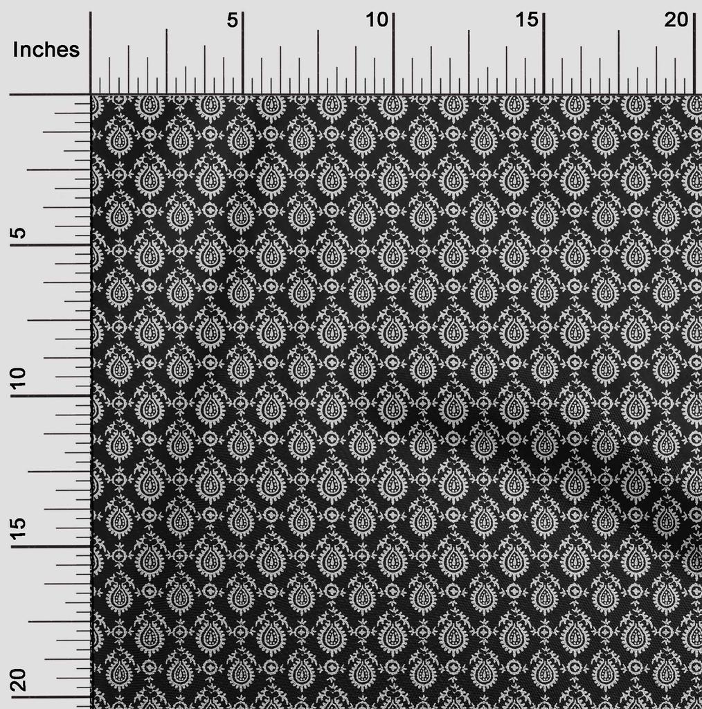 oneOone Tela flexible de algodón con estampado floral de bloques cortados a medida de 40 pulgadas de ancho