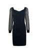 Elegant 2024 V-Neck Mesh Sleeve Bodycon Evening Dress