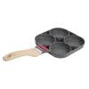 Kitchen Breakfast Pancake Cooking Pan Aluminum Frying Pan Mold for Egg Hamburger with Handle(Open Fire Induction Cooker
