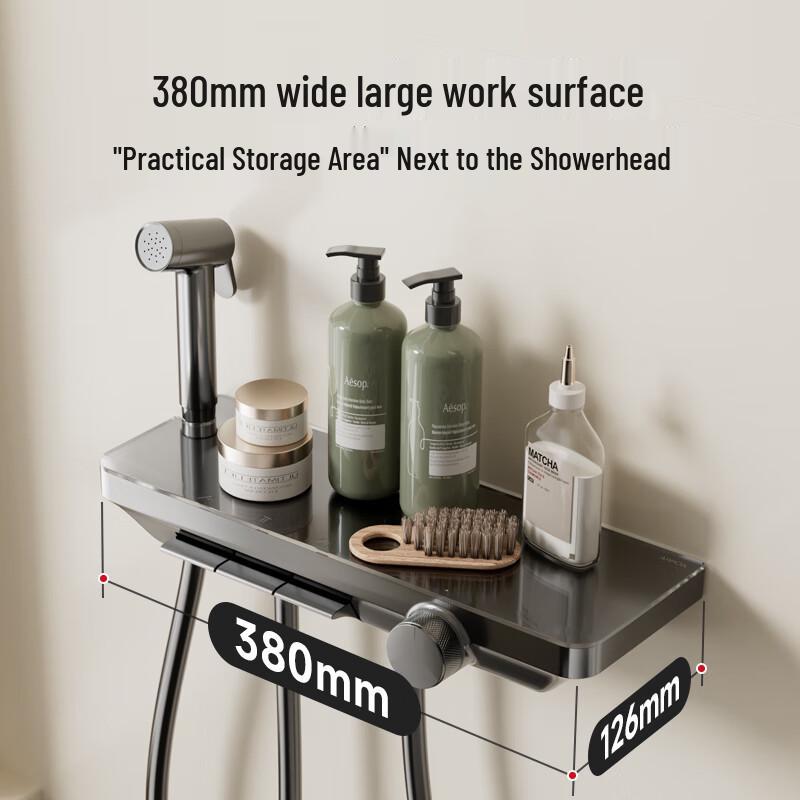 Arrow Fine Brass Piano Key 3-Function Shower Set