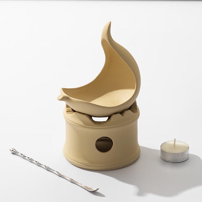 Старый глиняный подсвечник-жаровня для чая