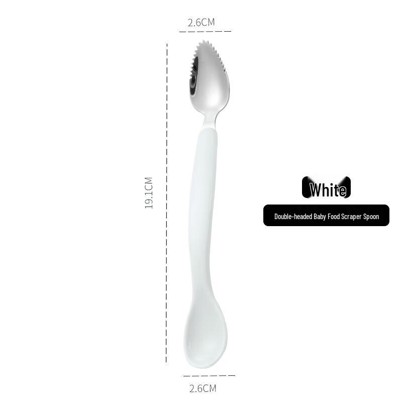 Ru Han Stainless Steel Silicone Double-Headed Baby Food Spoon
