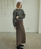Yeoppe Corduroy Line Skirt_Brown