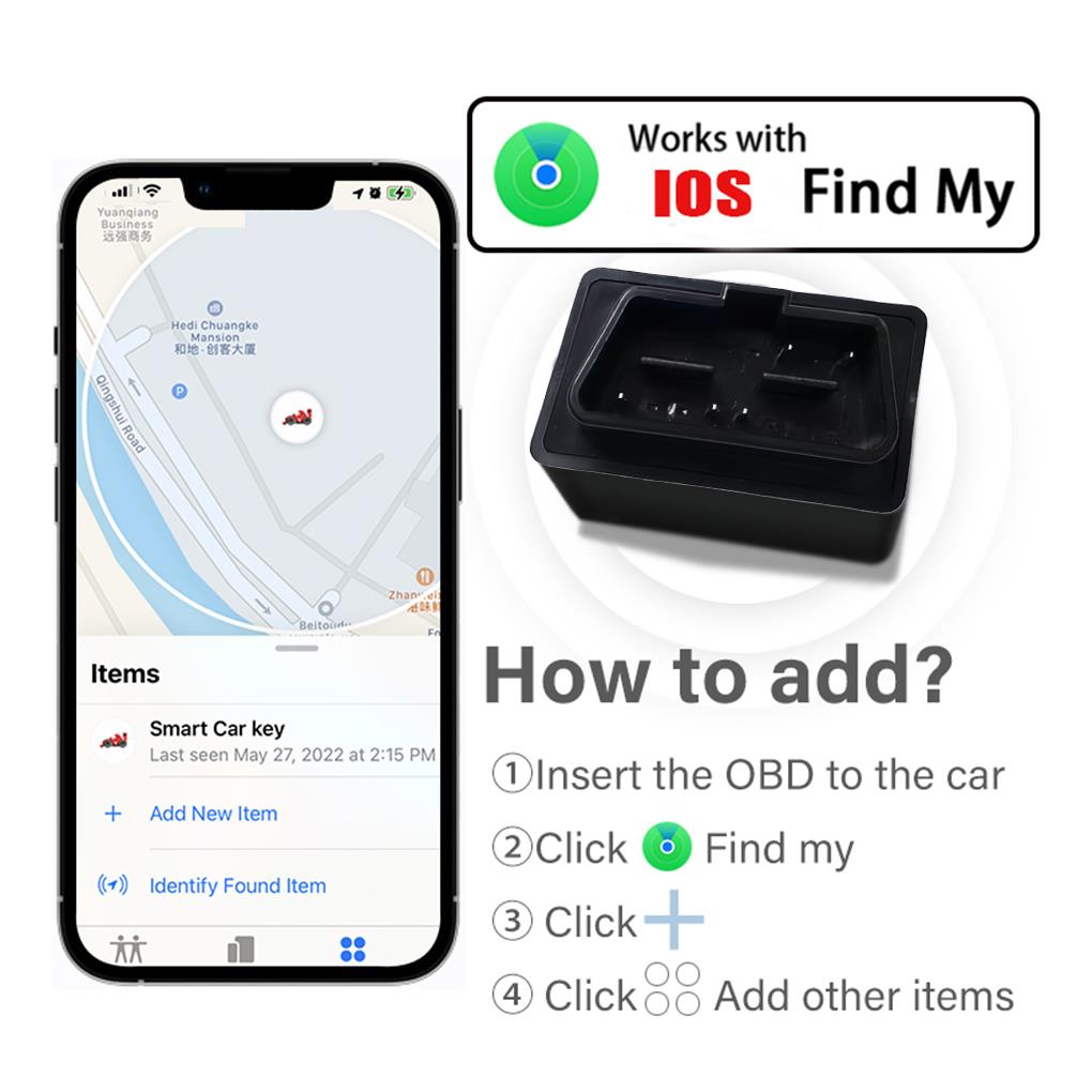 OBD II  Real Time Car Locator Tracker  Tracker Smart Anti-Lost By Phone App Find Car  OBD  Locator Just for IOS