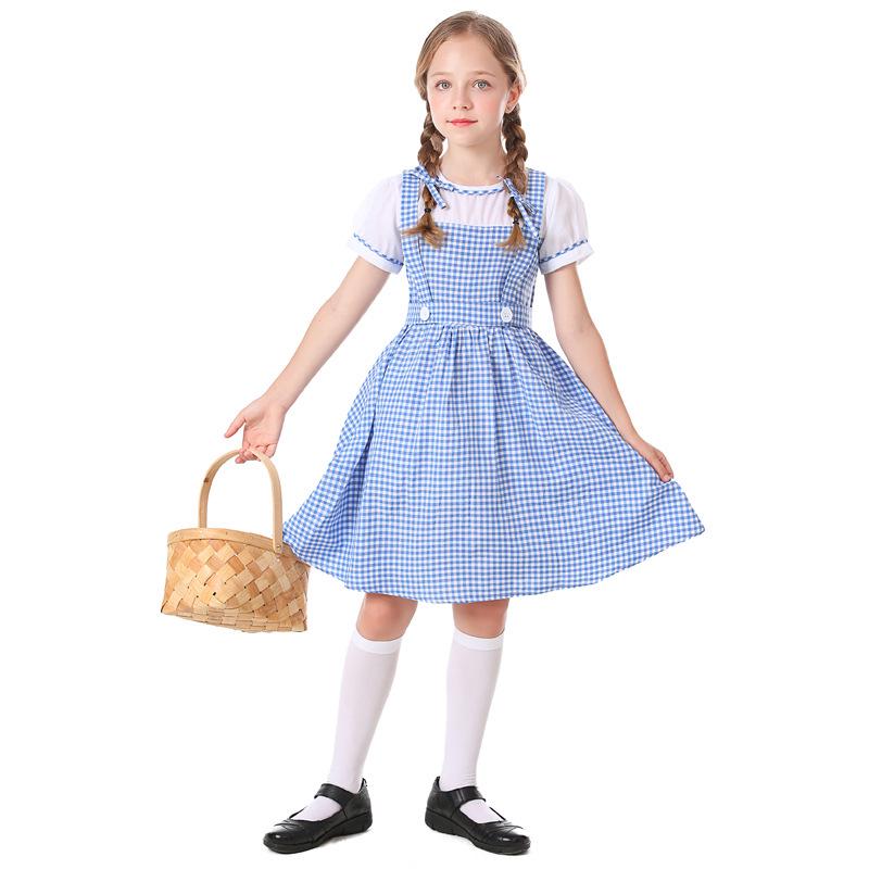 Disfraz Infantil de Dorothy El Mago de Oz - Atuendo Medieval de Doncella para Fotografía Rural