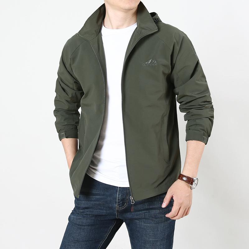 

Весна и осень Новая мужская куртка Тренч Пальто средней и длинной длины Быстросохнущая одежда Большой размер Повседневное пальто для активного отдыха 4XL