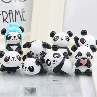Doll Ornament Cute Cartoon Design Resin Panda Craft Decor for Bonsai