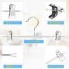 ZPOW Skirt Hanger with Rotating Adjustable Connectable 20 White Clip, Bottoms, Trousers, Slacks, Pants, Plastic, 360-Degree Hook, Size, Hooks, Pieces,