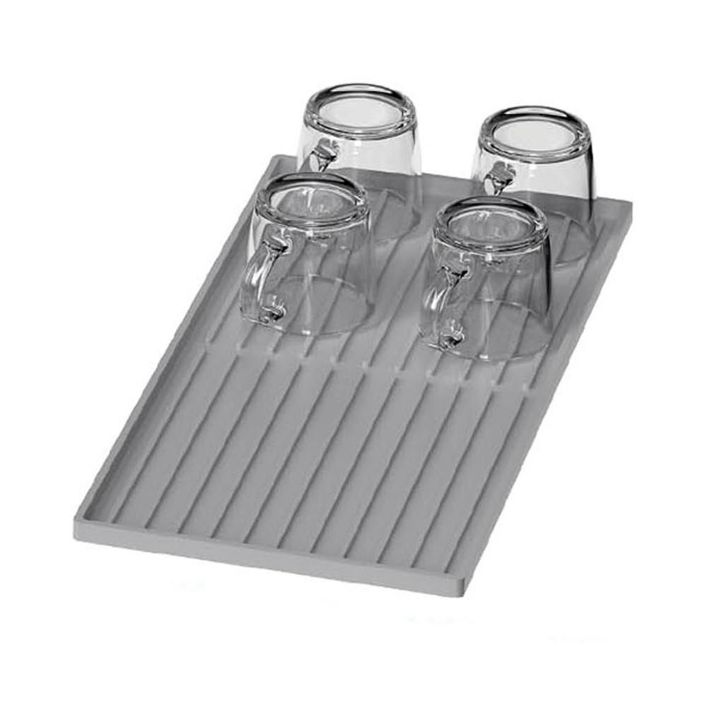 Non-slip Silicone Coffee Mat: 2-in-1 Heat-Resistant & Waterproof Drying Tray for Bar and Dining Table