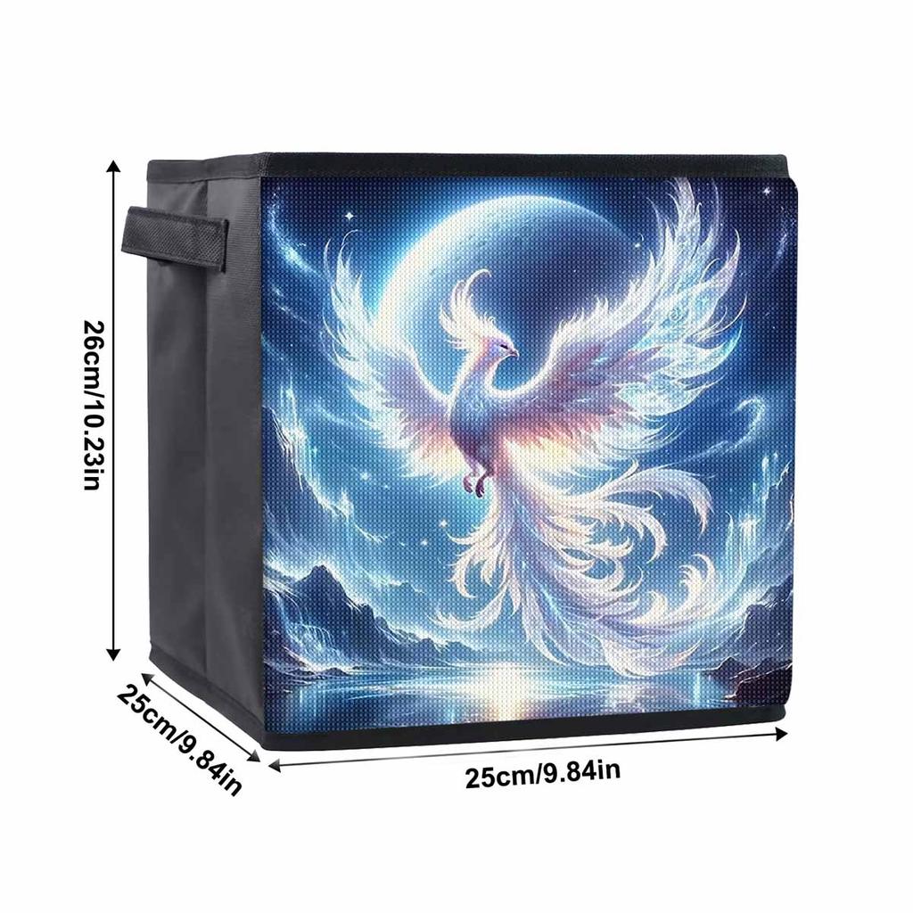 The White Phoenix 5D Diamond Painting Storage Basket Full Round Drill Mosaic Diamond Embroidery Cross Stitch Kits Home Decor Home Decor