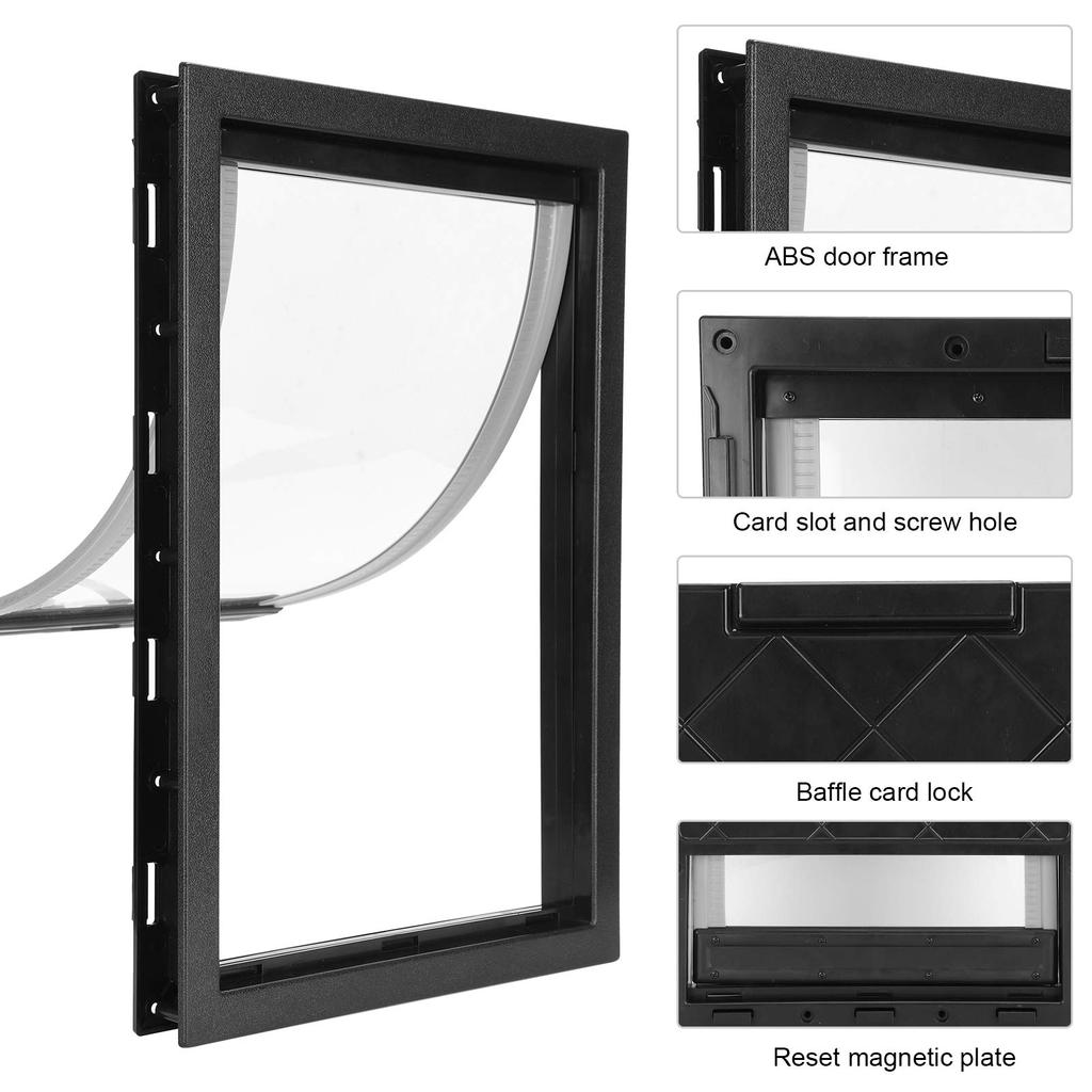 Große transparente magnetische Haustür mit automatisch schließender Organisation und Magnetleiste für den Eingang (XL)