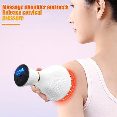 Cordless Handheld Leg Body Massager with 25 Massage Heads 19 Modes Adjustable Rechargeable Electric Massager Machine