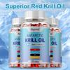 Kapsle s olejem z antarktického krilu, bohaté na Omega-3, DHA, EPA, vysoká čistota 1000 mg, fosfolipidy a astaxanthin, pro zdraví kloubů, vhodné pro dospělé.