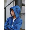 Hoodie Color Block Pocket Blue Azg3jp03bu