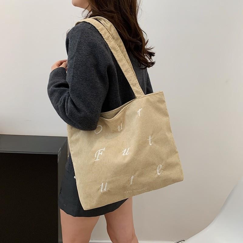 Stylish Korean Inspired Lazy College Student Tote Bag With Spacious Capacity For Everyday Use