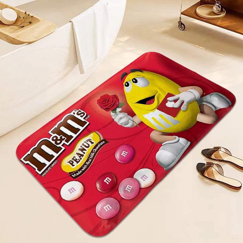 Carpet for Bedroom M&M's Sleeping Room Washable Non-slip Kitchen Rug Anti Slip Veranda Floor Mat Useful Things for Home