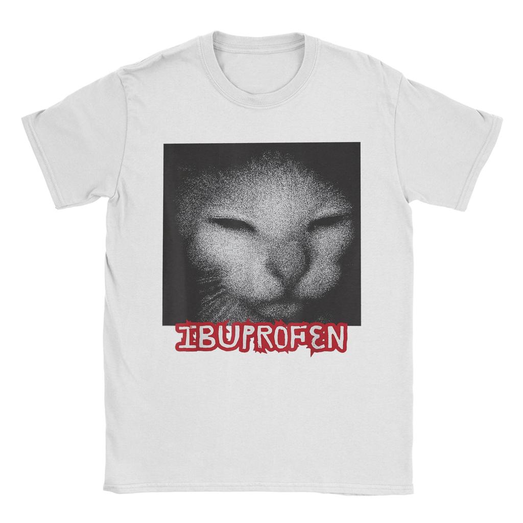 Harajuku T-Shirt Ibuprofen Funny Cat Meme Unhinged Cringe T-Shirts Novelty Tee Shirt for Mens Summer Y2K Short Sleeve Clothing