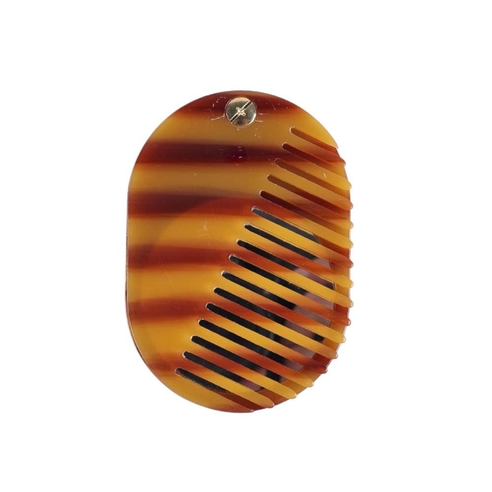 Anti-Static Folding Hair Brush Mini Acetate Makeup Mirror Portable 2-in-1 Comb Mirror  Student Use