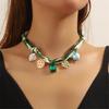 Multi Pendant Necklace Scarf Elegant Styling Option Soft Practical Polyester Ideal For Casual Or Prom Outfits
